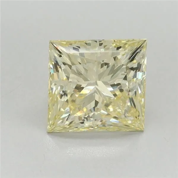 1.59ct PRINCESS Fancy Yellow VS1 Coloured Lab diamond