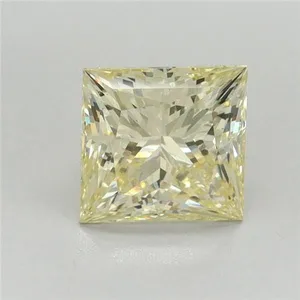 1.59ct PRINCESS Fancy Yellow VS1 Coloured Lab diamond