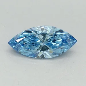 0.45ct MARQUISE Fancy Vivid Blue SI1 Coloured Lab diamond