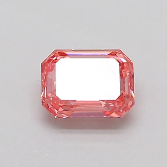 0.50ct EMERALD Fancy Vivid Pink SI1 Coloured Lab diamond