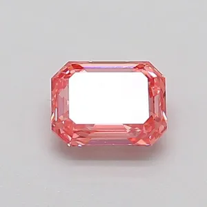 0.5ct EMERALD Fancy Vivid Pink SI1 Coloured Lab diamond