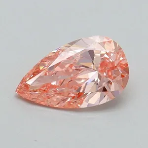 0.51ct PEAR Fancy Vivid Pink SI1 Coloured Lab diamond