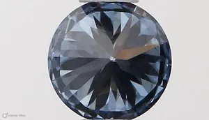 0.31ct ROUND Fancy Vivid Blue VVS1 Coloured Lab diamond