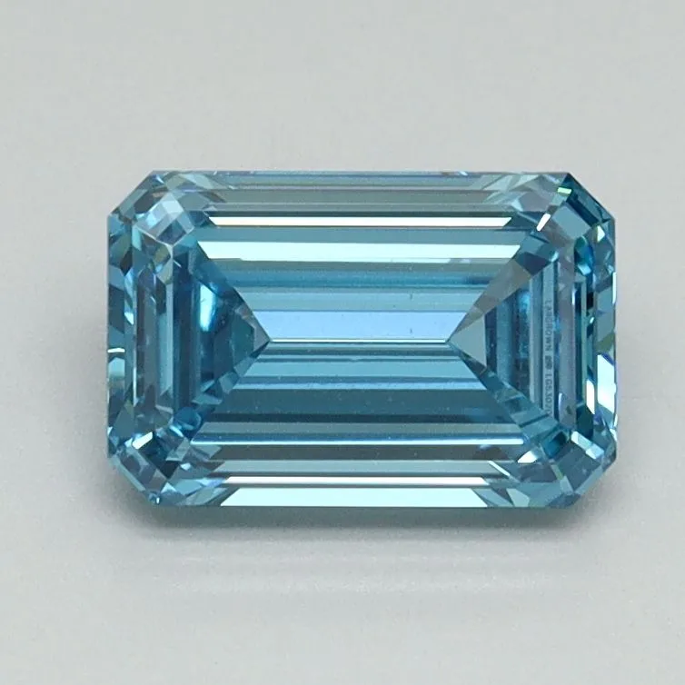 1.20ct EMERALD Fancy Vivid Blue VS2 Coloured Lab diamond