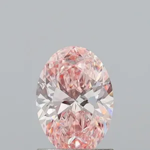 1.18ct OVAL Fancy Intense Pink VS1 Coloured Lab diamond
