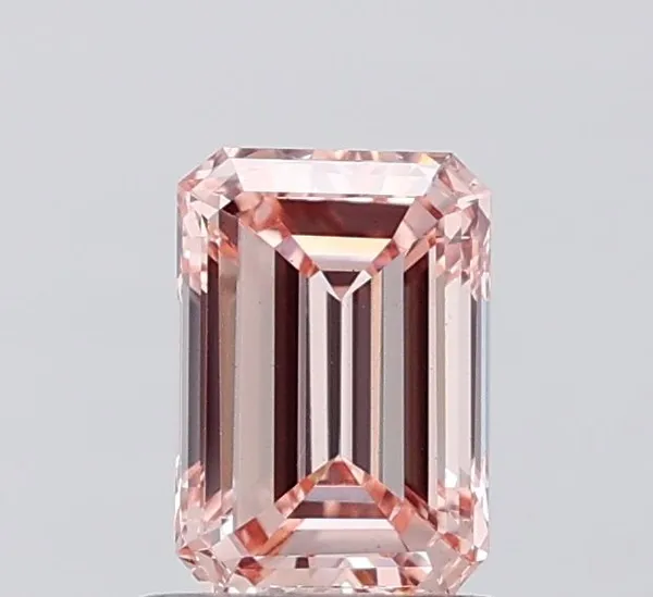 1.01ct EMERALD Fancy Pink VS2 Coloured Lab diamond