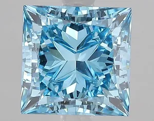 3.08ct PRINCESS Fancy Vivid Blue VS1 Coloured Lab diamond
