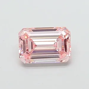 1.57ct EMERALD Fancy Intense Pink VVS2 Coloured Lab diamond