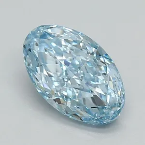 0.97ct OVAL Fancy Vivid Blue VVS1 Coloured Lab diamond