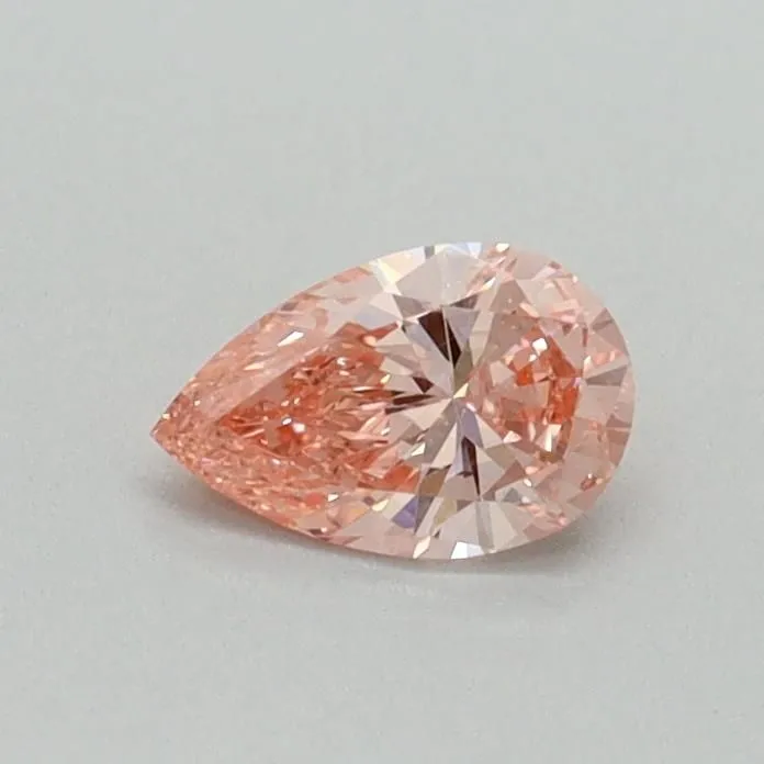0.31ct PEAR Fancy Vivid Pink VVS2 Coloured Lab diamond