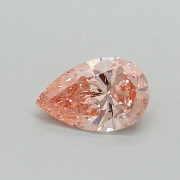 0.31ct PEAR Fancy Vivid Pink VVS2 Coloured Lab diamond