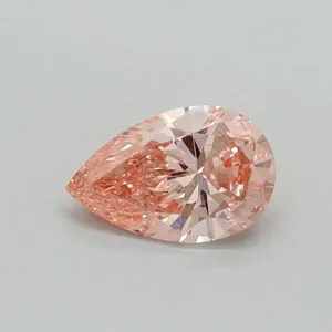 0.31ct PEAR Fancy Vivid Pink VVS2 Coloured Lab diamond