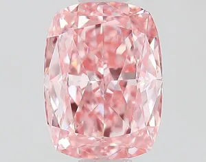 1.02ct CUSHION Fancy Vivid Pink VVS2 Coloured Lab diamond