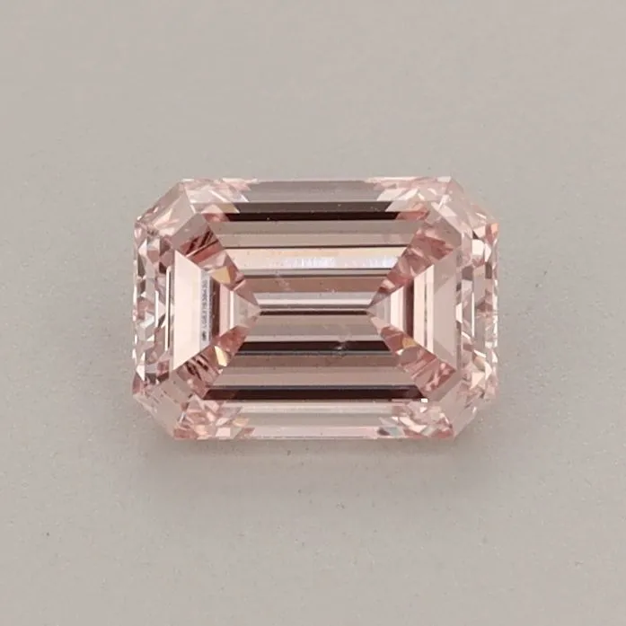 0.53ct EMERALD Fancy Intense Pink VS1 Coloured Lab diamond