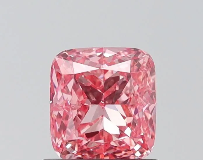 1.01ct CUSHION Fancy Vivid Pink SI1 Coloured Lab diamond