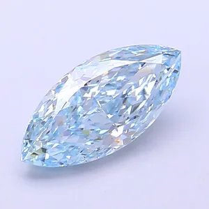 1.55ct MARQUISE Fancy Intense Blue VS1 Coloured Lab diamond