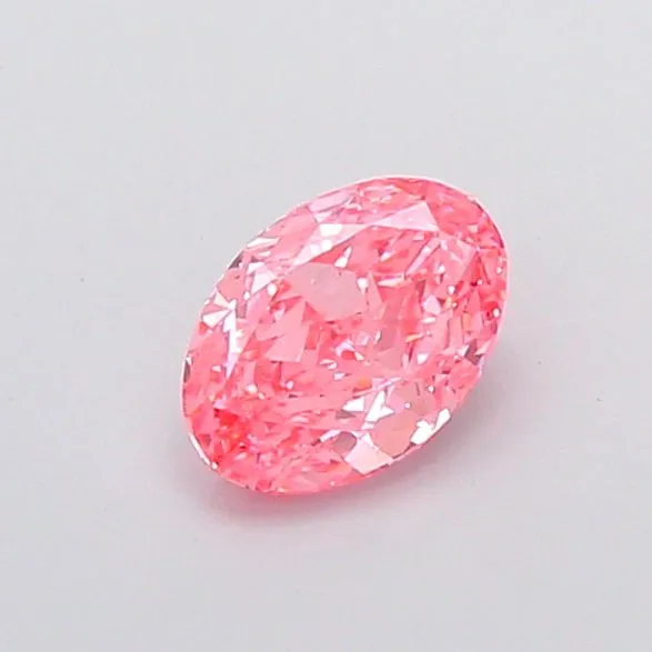 1.09ct OVAL Fancy Vivid Pink VVS1 Coloured Lab diamond