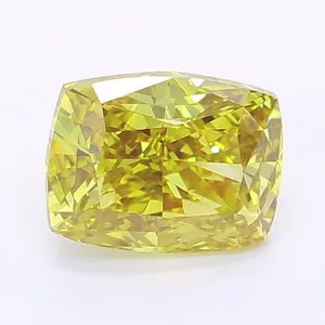 1.06ct CUSHION Fancy Intense Yellow VS1 Coloured Lab diamond