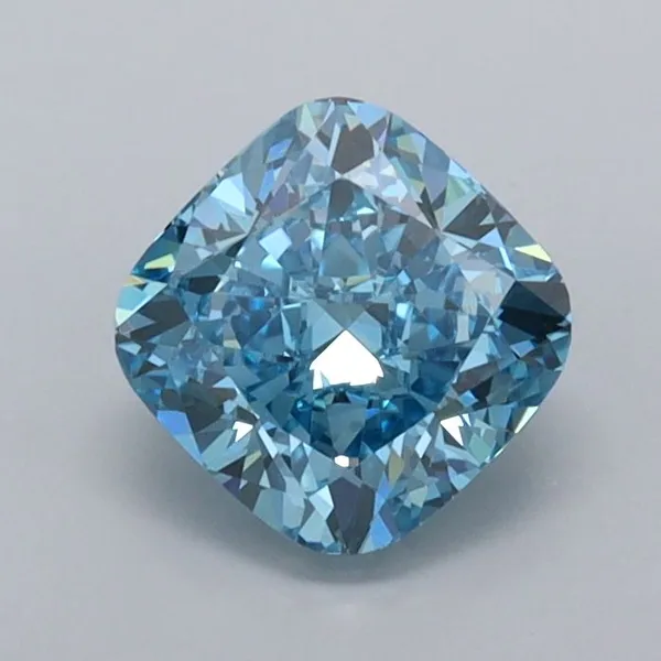 1.03ct CUSHION Fancy Vivid Blue VVS1 Coloured Lab diamond