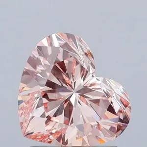 1.6ct HEART Fancy Pink VS2 Coloured Lab diamond