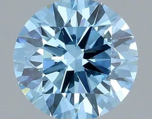 1ct ROUND Fancy Vivid Blue VS1 Coloured Lab diamond