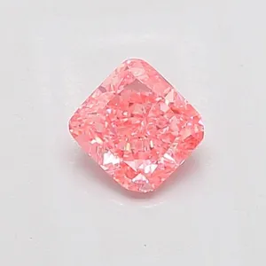 0.82ct CUSHION Fancy Vivid Pink VS2 Coloured Lab diamond