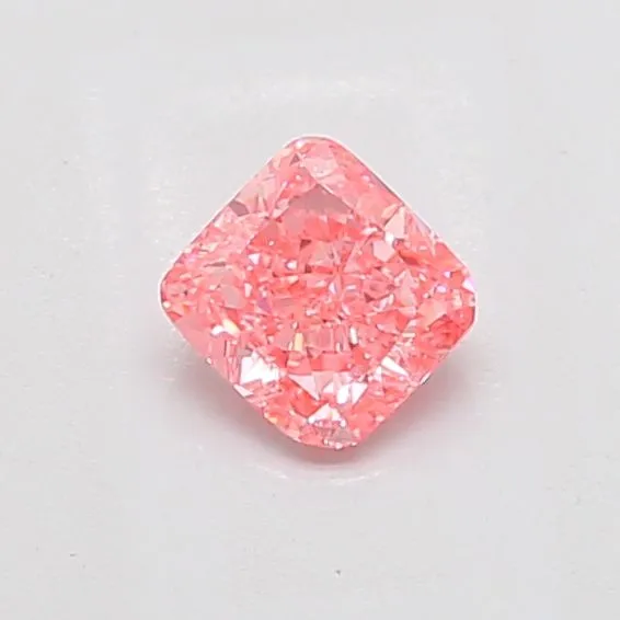 0.82ct CUSHION Fancy Vivid Pink VS2 Coloured Lab diamond