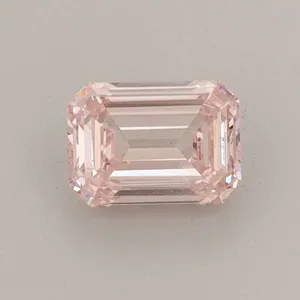 0.6ct EMERALD Fancy Intense Pink VS1 Coloured Lab diamond