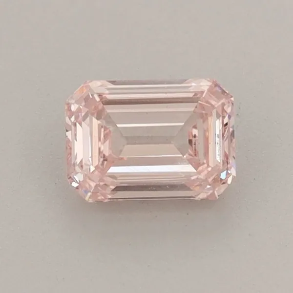0.6ct EMERALD Fancy Intense Pink VS1 Coloured Lab diamond