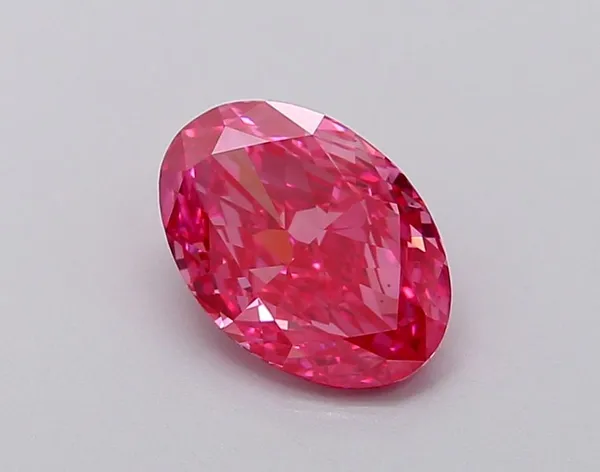 1.04ct OVAL Fancy Vivid Pink VS1 Coloured Lab diamond