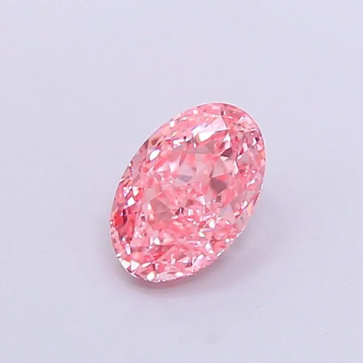 1.11ct OVAL Fancy Vivid Pink VVS2 Coloured Lab diamond