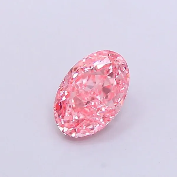 1.11ct OVAL Fancy Vivid Pink VVS2 Coloured Lab diamond