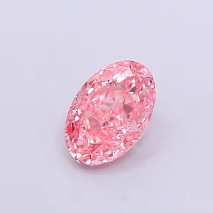 1.11ct OVAL Fancy Vivid Pink VVS2 Coloured Lab diamond