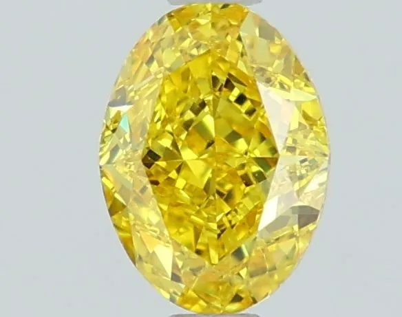 1.04ct OVAL Fancy Vivid Yellow VVS2 Coloured Lab diamond