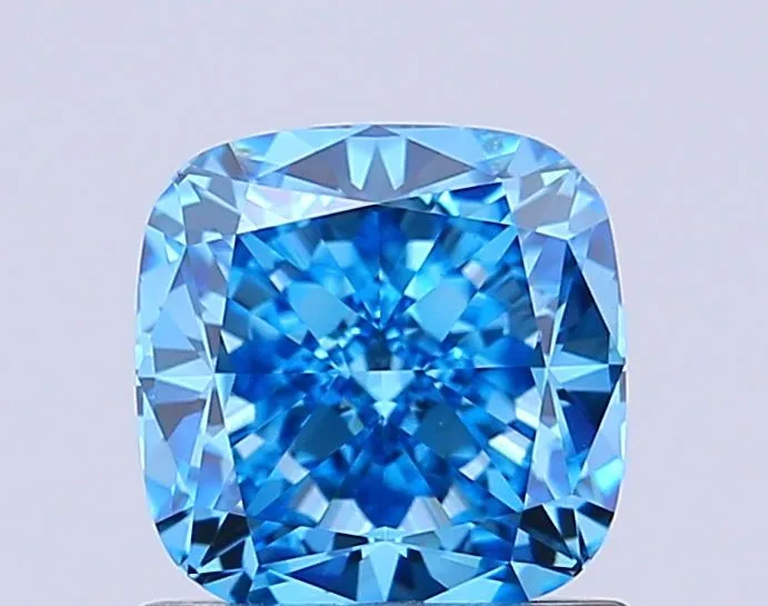 1.05ct CUSHION Fancy Vivid Blue VS1 Coloured Lab diamond