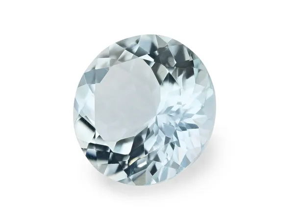 6.42ct Blue Aquamarine, Round cut gemstone