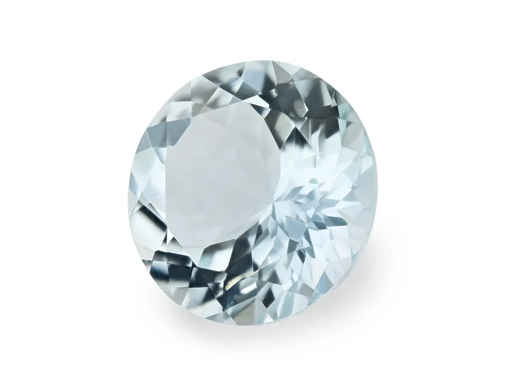 6.42ct Blue Aquamarine, Round gemstone