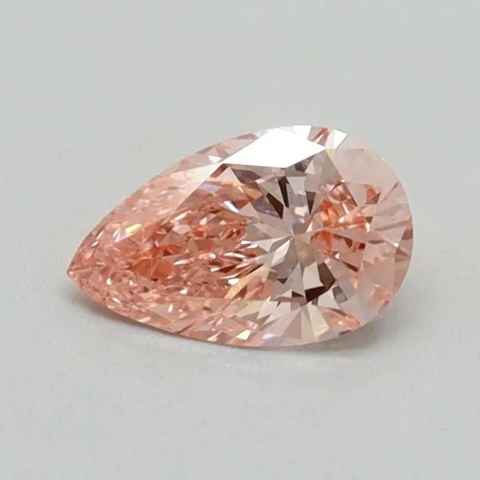 0.42ct PEAR Fancy Vivid Pink VS1 Coloured Lab diamond