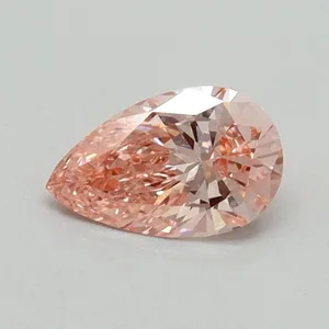 0.42ct PEAR Fancy Vivid Pink VS1 Coloured Lab diamond