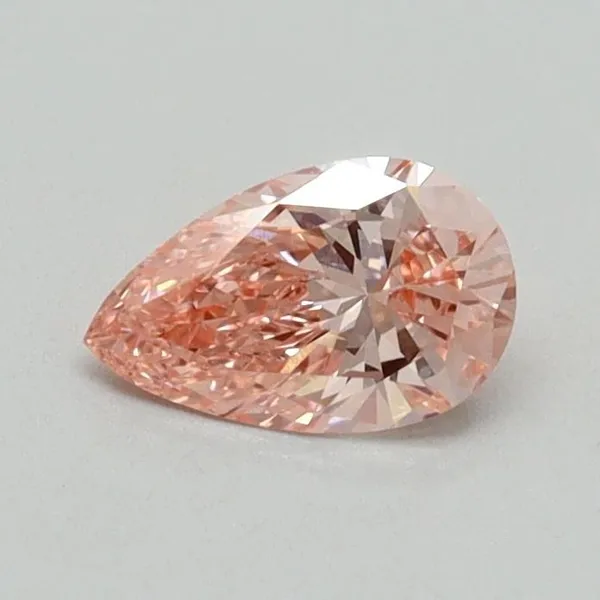0.42ct PEAR Fancy Vivid Pink VS1 Coloured Lab diamond