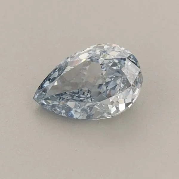 0.49ct PEAR Fancy Intense Blue VS2 Coloured Lab diamond