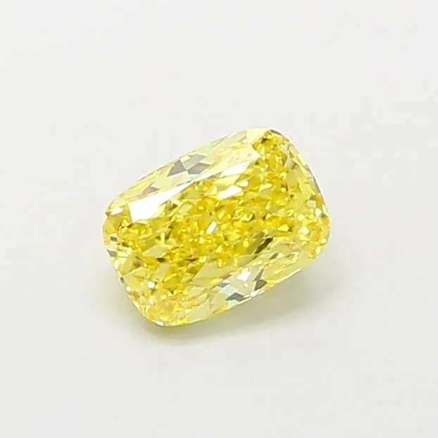 1.02ct CUSHION Fancy Vivid Yellow VS2 Coloured Lab diamond