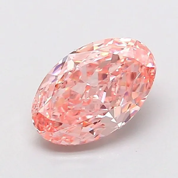 1.01ct OVAL Fancy Intense Pink VS1 Coloured Lab diamond