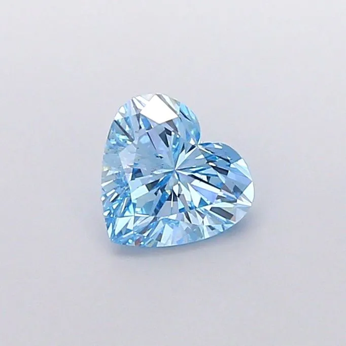 1.05ct HEART Fancy Vivid Blue SI1 Coloured Lab diamond