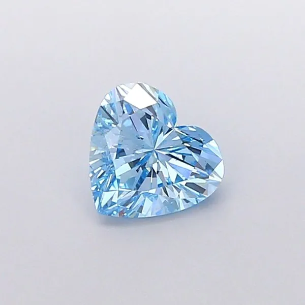 1.05ct HEART Fancy Vivid Blue SI1 Coloured Lab diamond