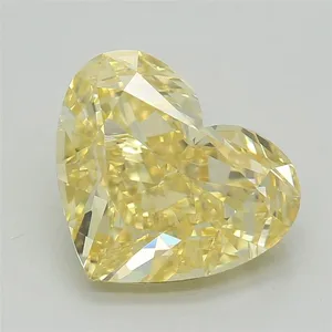 1.82ct HEART Fancy Vivid Yellow VVS2 Coloured Lab diamond