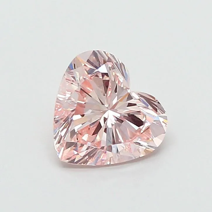 1.06ct HEART Fancy Intense Pink VS1 Coloured Lab diamond