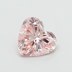 1.06ct HEART Fancy Intense Pink VS1 Coloured Lab diamond