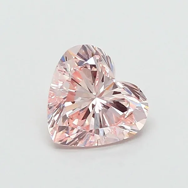 1.06ct HEART Fancy Intense Pink VS1 Coloured Lab diamond
