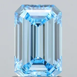 1.33ct EMERALD Fancy Vivid Blue VS1 Coloured Lab diamond